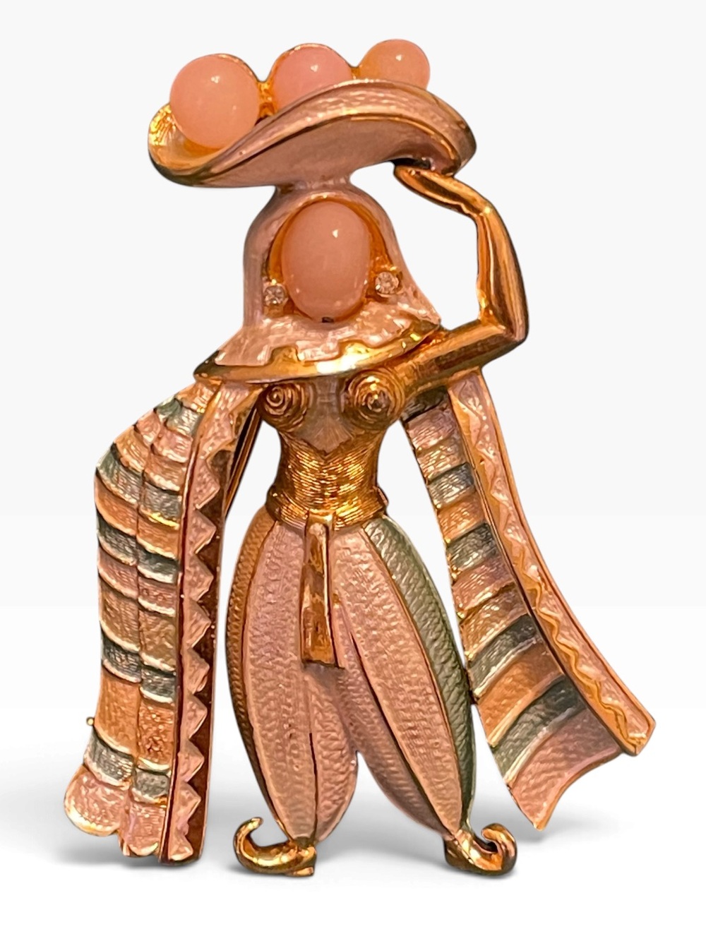 *RARE* Vintage Arabian/Scheherazade Figural Brooch Unsigned Marvella